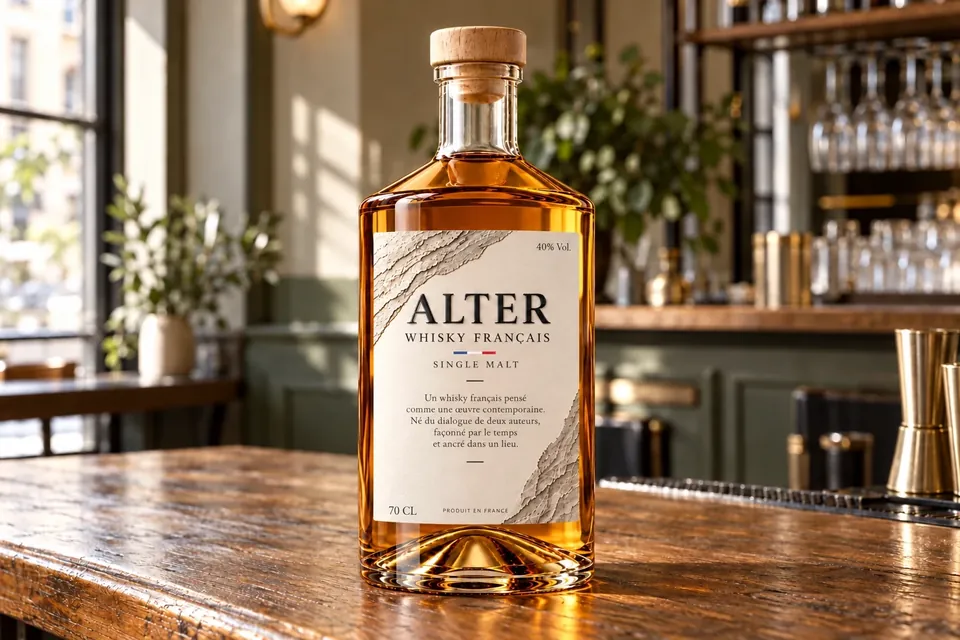 ALTER sur un comptoir en bois