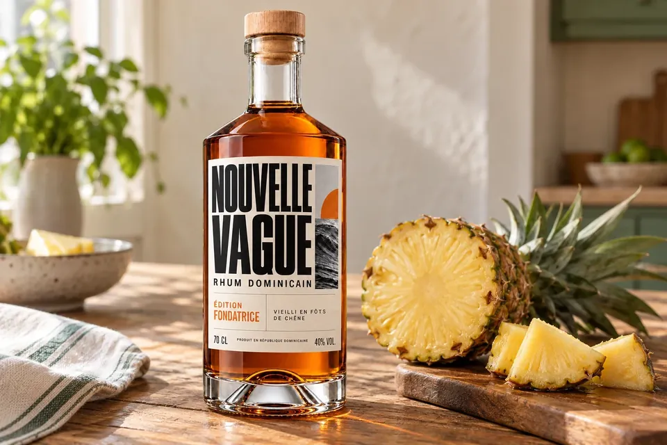 NOUVELLE VAGUE près d’un ananas frais