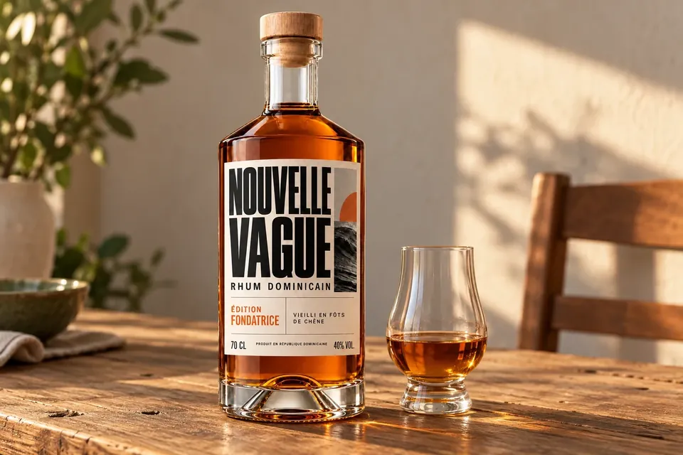 NOUVELLE VAGUE et un verre tulipe en soirée