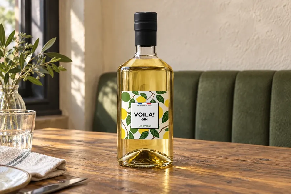 VOILÀ! Les Citrons sur une table de bistrot