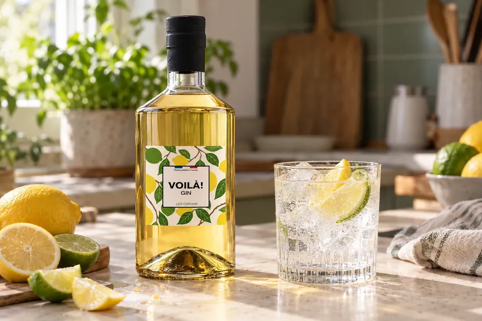 VOILÀ! Les Citrons près de tranches d’agrumes